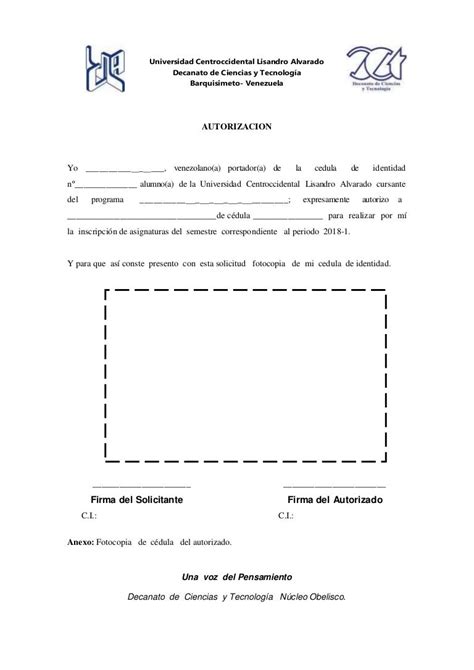 Modelo De Carta De Autorizacion Formato Hoja De Vida Colombia
