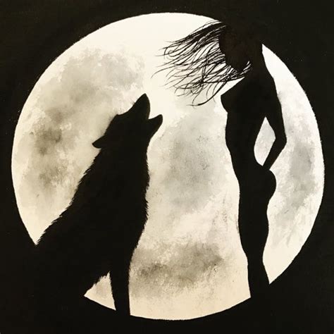 _____ this wolf of white, _____ this wolf of white, his gifts will set your spirit free. Black and white painting of a girl and a wolf howling by ...