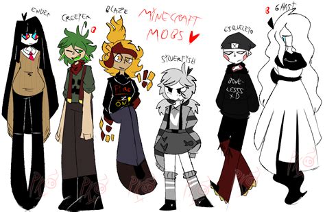 Minecraft Mobs As Mf Humans Ohno By Crowshypasta1 On Deviantart
