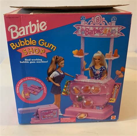 Vtg 1994 Barbie Bubble Gum Shop 12710 Mattel Working Bubble Gum