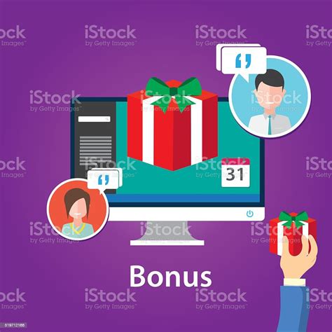 Bonus Reward Employee Benefits Promotion Offer Flat Design Stock