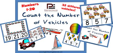 Count the Number of Vehicles | TRANSPORTATION | Transportation theme, Transportation, English games