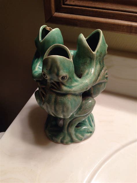 900 Majolica Dancing Frog Vase Majolica Antiques Treasures