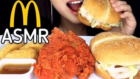 The spicy version comes with a spicy pepper sauce, while the deluxe. ASMR MCDONALD'S SPICY CHICKEN MCDELUXE,EXTRA SPICY FRIED ...