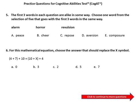 Click here to get free ccat practice tests. CogAT practice questions for 3rd to 4th grade | Cognitive ...