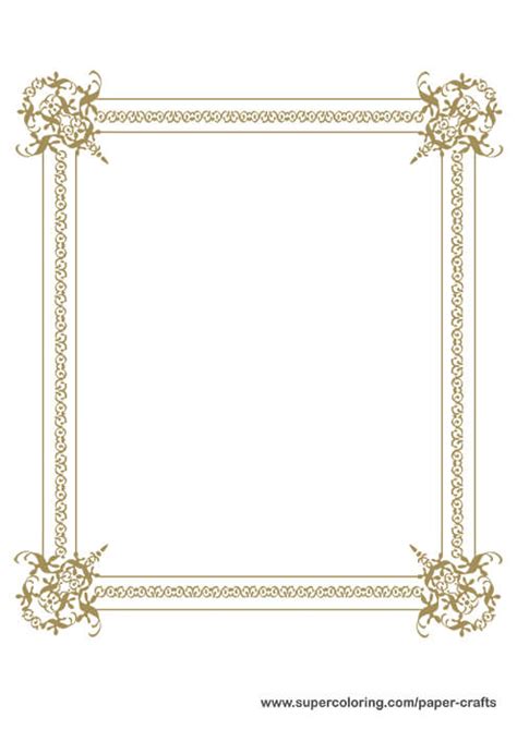 The largest sheet from the a series is the a0 size of paper. Elegant Picture Border | Free Printable Papercraft Templates