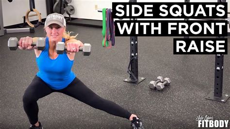 Side Squats With Front Raise Exercise Demonstration Youtube