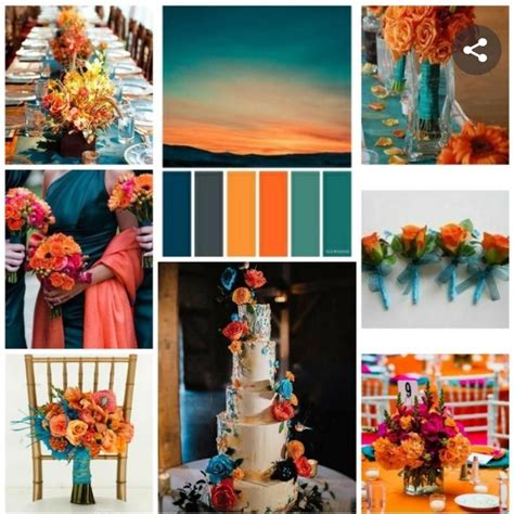 Orange Wedding Themes Fall Wedding Color Schemes Burnt Orange