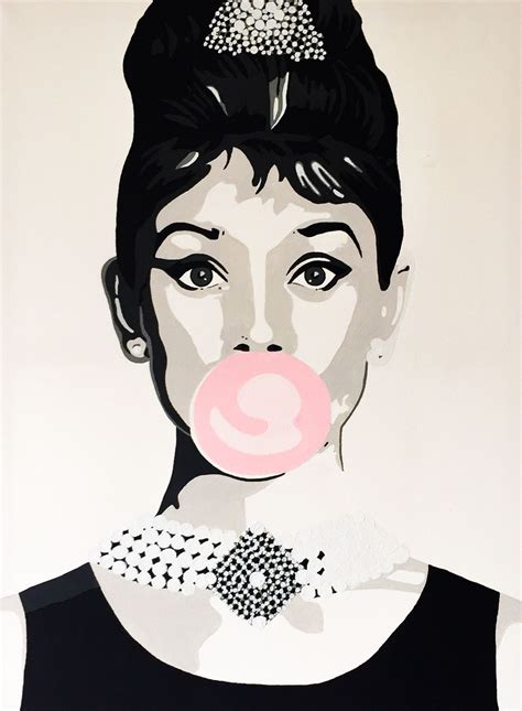 Would Love This For The Girls Bathroom Audrey Hepburn Painting Acryl