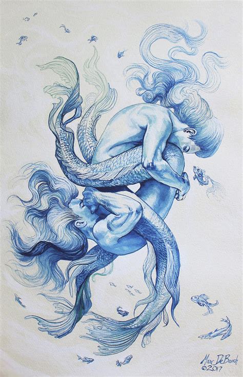 Tumbling Tritons Painting By Marc Debauch Pixels