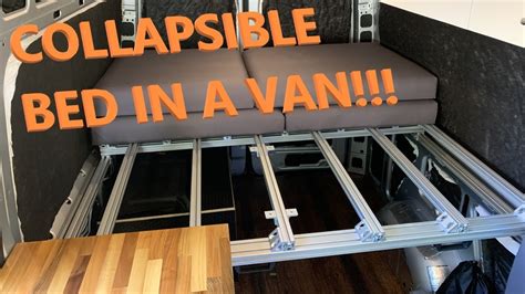 Collapsible Bed Frame And Mattress In A Van Complete Review Vanlife Youtube