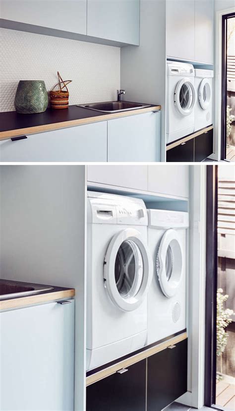 The food, which is to be dried, is spread out, generally quite thinly, on trays which the drying takes place. Laundry Room Design Idea - Raise Your Washer And Dryer Up ...