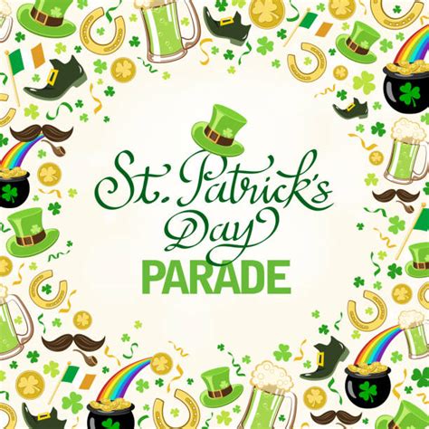 The day only became a national holiday in ireland in 1903. Royalty Free St Patricks Day Parade Clip Art, Vector ...