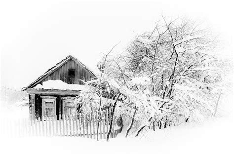Wooden House After Heavy Snowfall 1 Russia Photograph By Jenny Rainbow