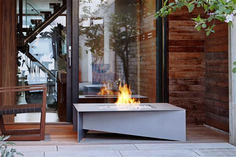 So i'm on the hunt for a modern outdoor fire pit that fits in with our design aesthetic. Modern Fire Table - Fold Outdoor Fire Pit | CSA UL | Paloform