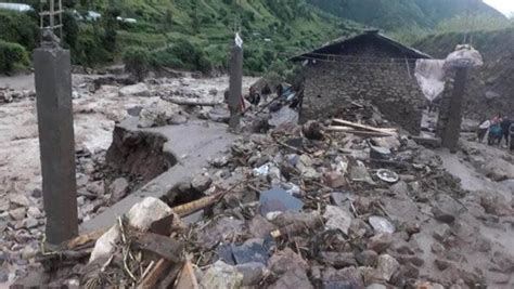 Nepal Floods Over 20 Houses Swept Away 30 People Missing In Balung