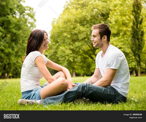 Young Couple Talking Image And Photo Free Trial Bigstock