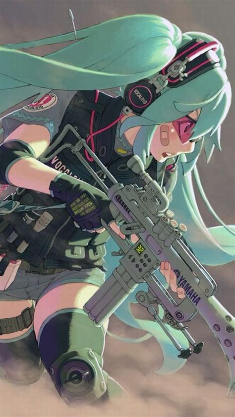 Miku Hatsune Vocaloid Gun War Bandage Manga Anime Art Manga Manga