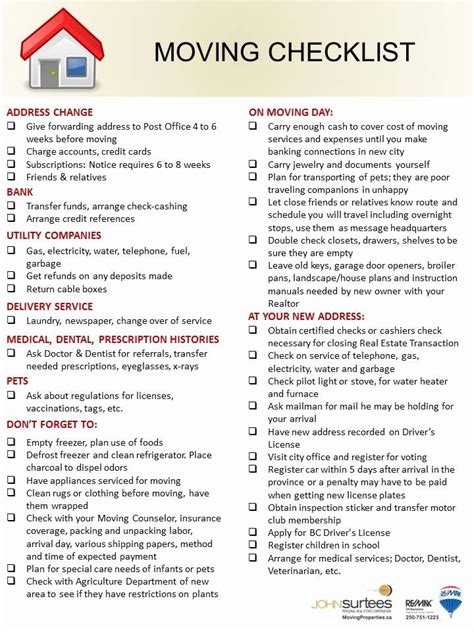 The Ultimate Moving Checklist Printable Reminders Moving House Tips Riset