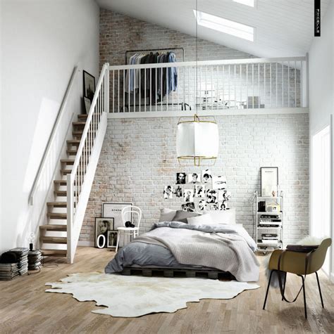 Bedroom With Stairs Rscandinavianinterior