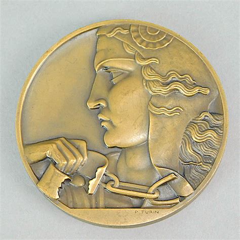 Bronze Medal By Turin Sheryls Art Deco Emporium