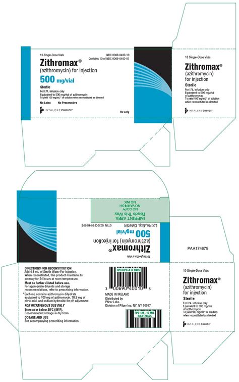 Zithromax Injection Fda Prescribing Information Side Effects And Uses