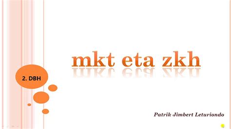 Mkt Eta Zkh 2 Dbh Youtube