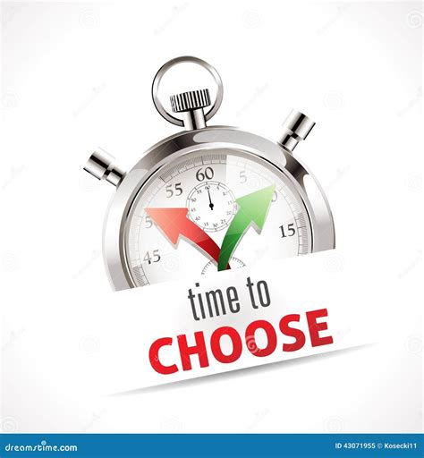Stopwatch Time To Choose Stock Vector Illustration Of Solution