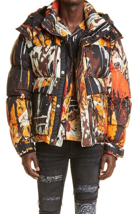 Buy Amiri Paint Splatter Hooded Down Ripstop Puffer Jacket At 70 Off