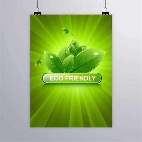 Free Vector Green Poster For Ecological Themes