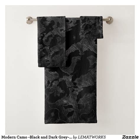 Shop for bath towels in bath. Modern Camo -Black and Dark Grey- camouflage Bath Towel ...