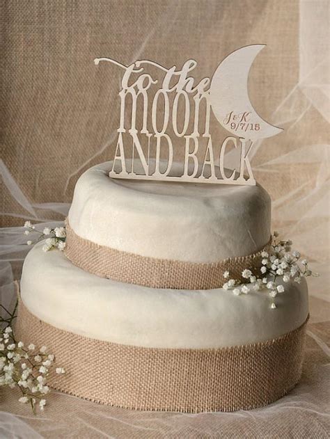 Rustic Cake Topper Wood Cake Topper To The Moon And Back Cake Topper
