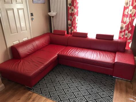 Genuine Leather Corner Sofa Bed In Corby Northamptonshire Gumtree