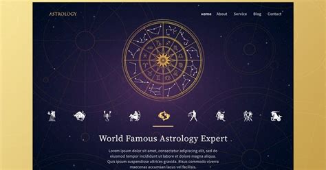 astrology website design design