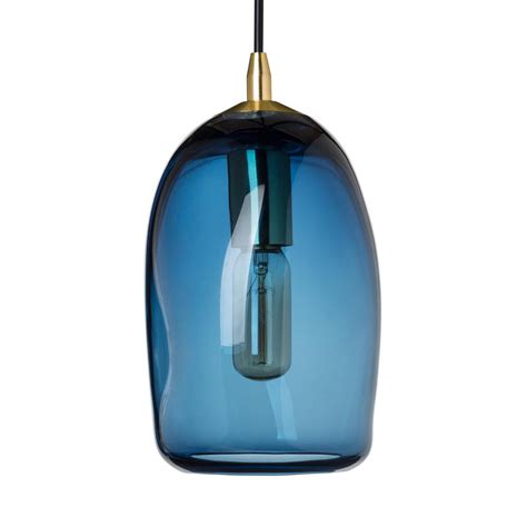 Casamotion 6 In W X 9 In H 1 Light Brass Organic Contemporary Hand Blown Glass Pendant Light