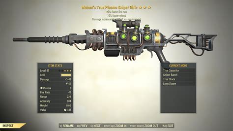 3 Mutants Plasma Rifle 25 Faster Fire Rate Faster Reload Fallout