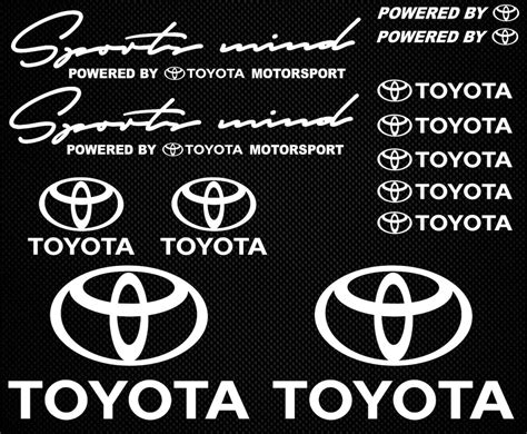 Toyota Sticker Toyota Decal Vinyl Decal Sticker Set Etsy Australia
