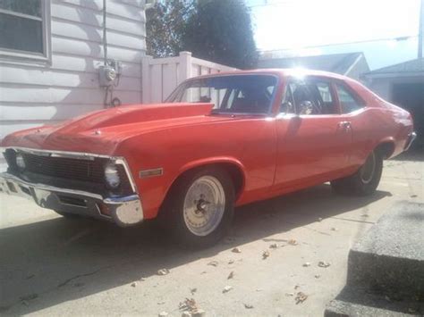 Sell Used 1972 Orange Pro Street Tubbed Streetable Chevy Nova In