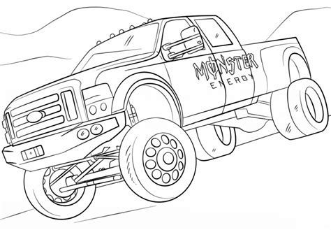 10 Monster Jam Coloring Pages To Print