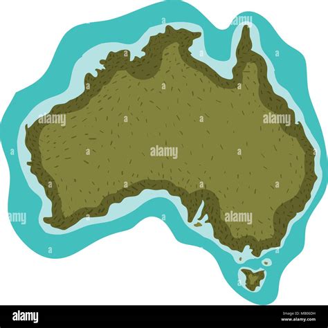 Australia Map Geography Icon Stock Vector Image And Art Alamy