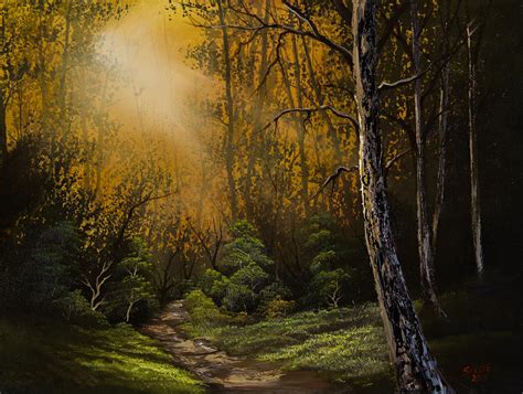 Sunlit Trail Painting By Chris Steele