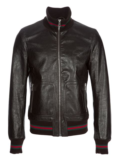Gucci Leather Jacket In Black For Men Lyst