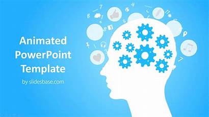 Powerpoint Animated Template Head Ppt Thinking Creative