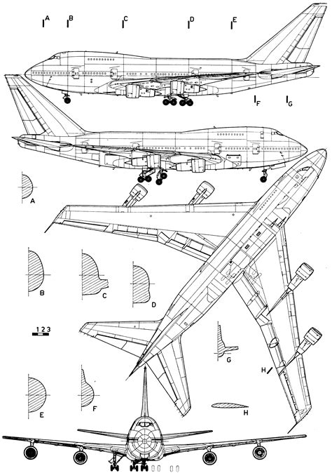 Boeing 747 Blueprint Download Free Blueprint For 3d Modeling