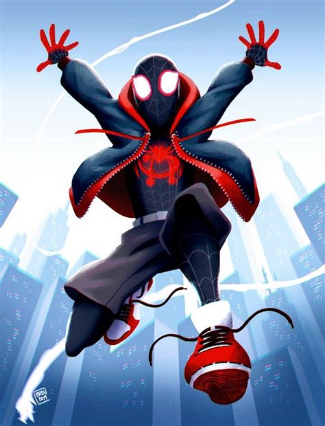 Miles Morales Ultimate Spider Man Into The Spider Verse Arte Da