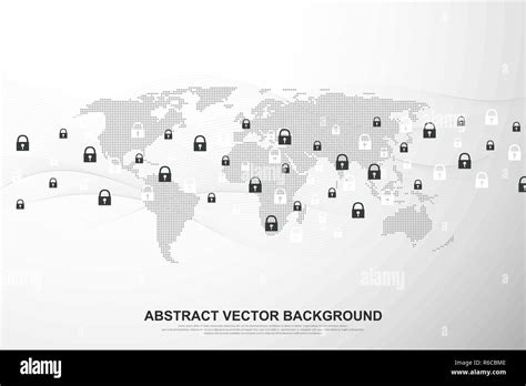 Global Network Connection Background Cyber Security Concept Global