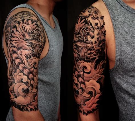Tiger Tattoo Half Sleeve Chronic Ink Tattoos Tattoo