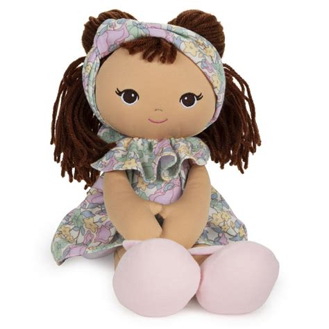Gund Baby Toddler Doll Plush Brunette Green Garden Dress 8 Walmart