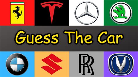Guess The Car Brand Logo Car Logo Quiz Youtube