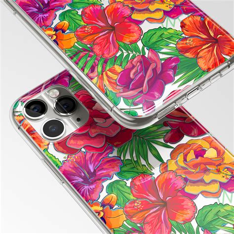 Iphone Aesthetic Phone Case Flower Phone Case Scarlet Red Etsy